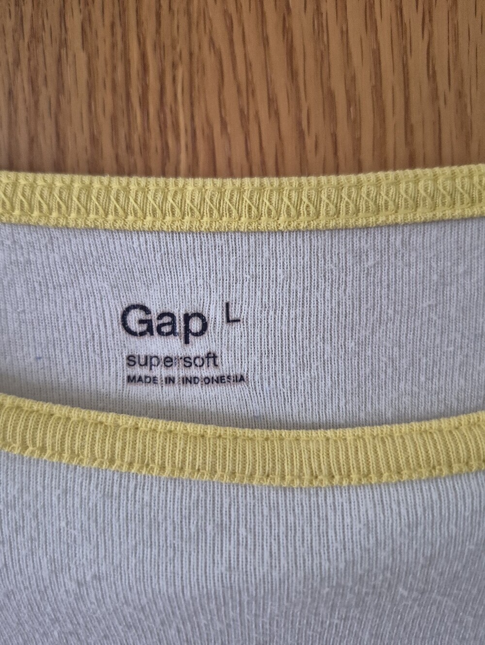 GAP White and Yellow Striped Long Sleeve Knit Top - Picture 6 of 8